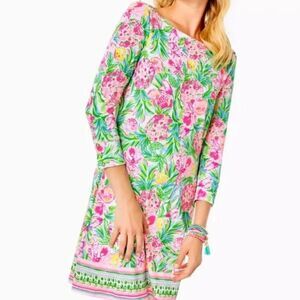 Lilly Pulitzer Pink and Green Floral Mini Dress